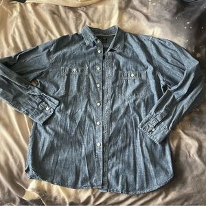 Uniqlo men’s slim fit button down denim shirt size extra large